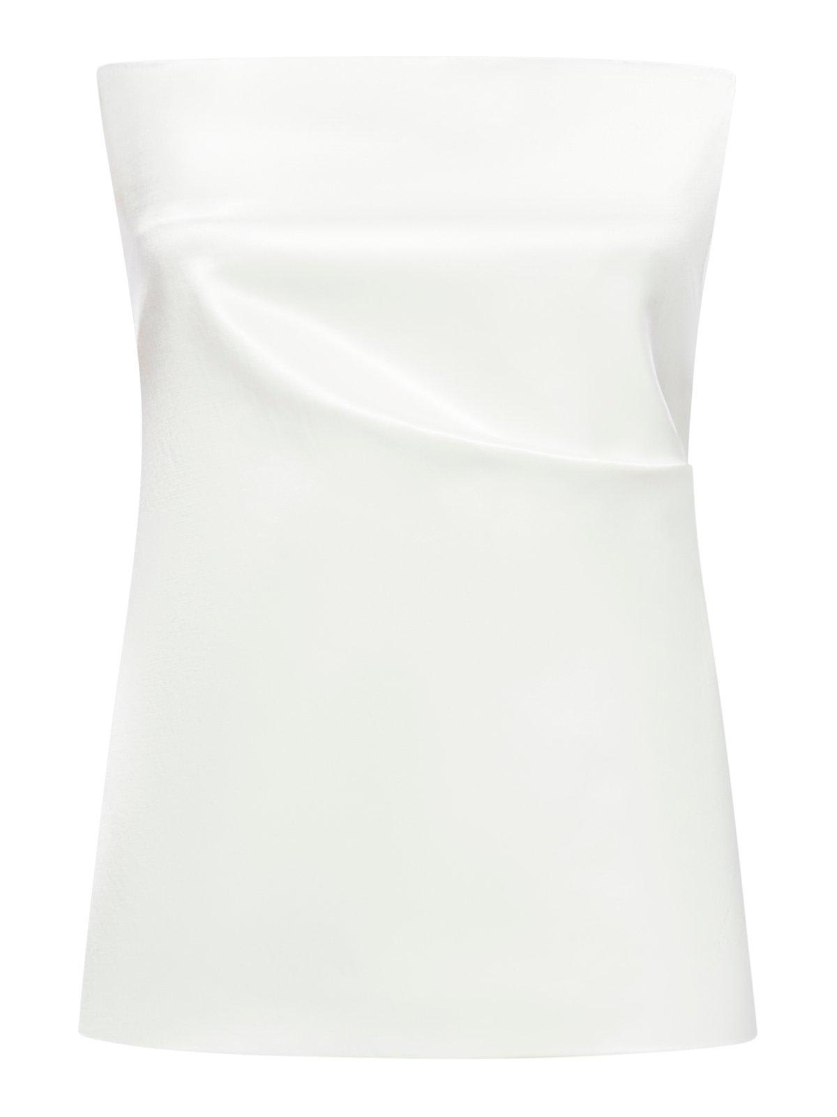 Sportmax Strapless Bustier Top In White