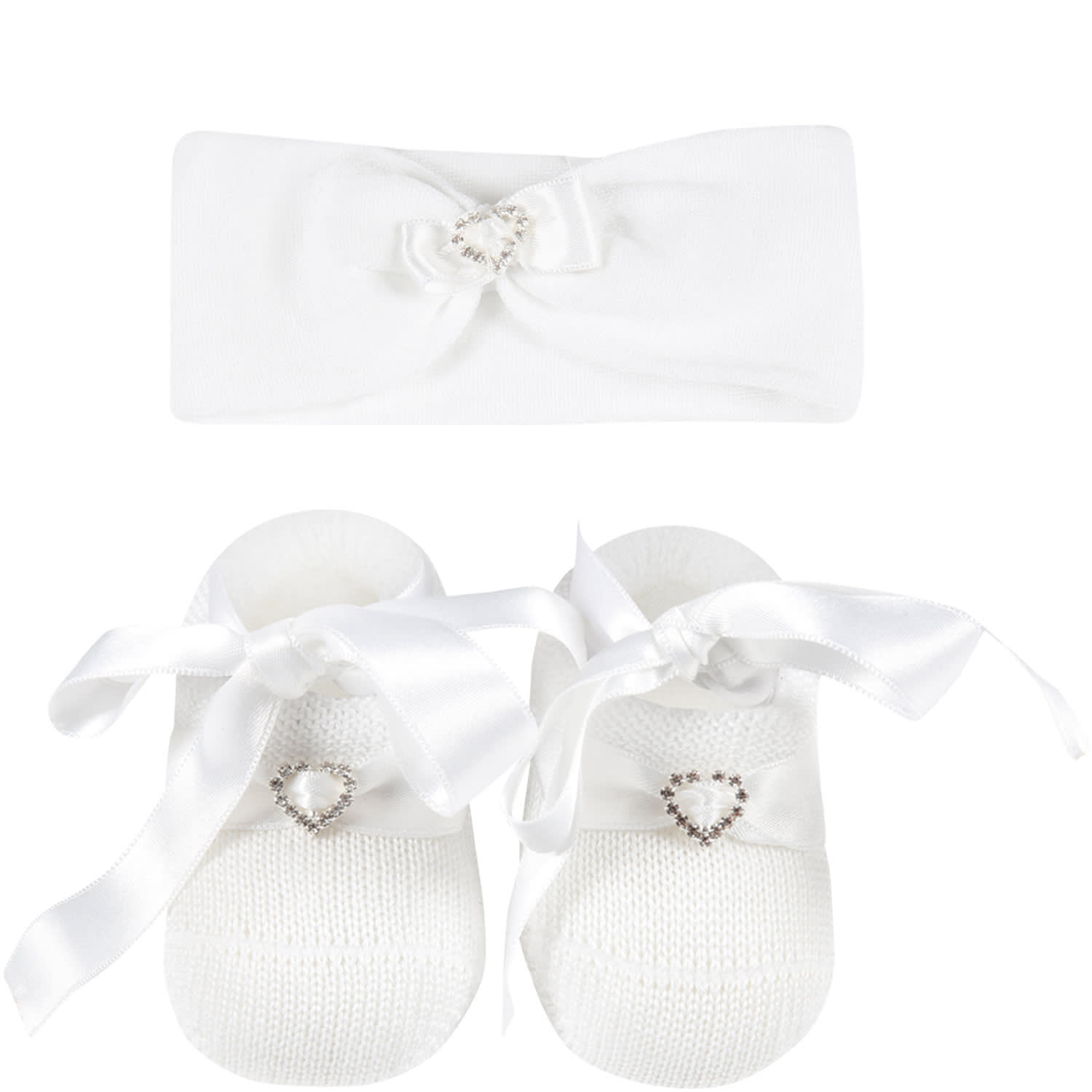 La Perla White Set For Baby Girl