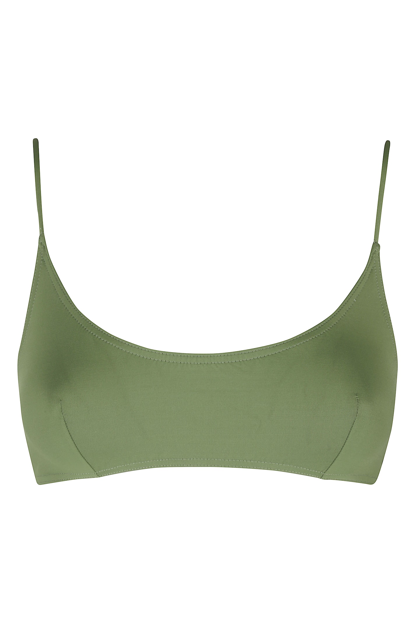 Mc2 Saint Barth Bralette Bikini Top With Adjustable In Green