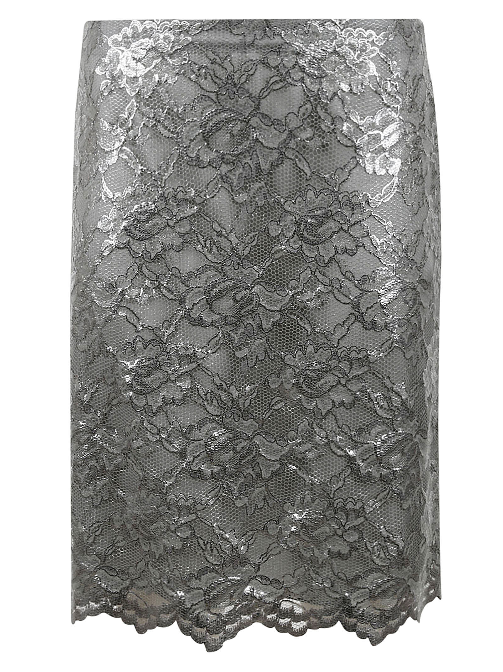 Aspesi Floral Perforated Asymmetric Skirt