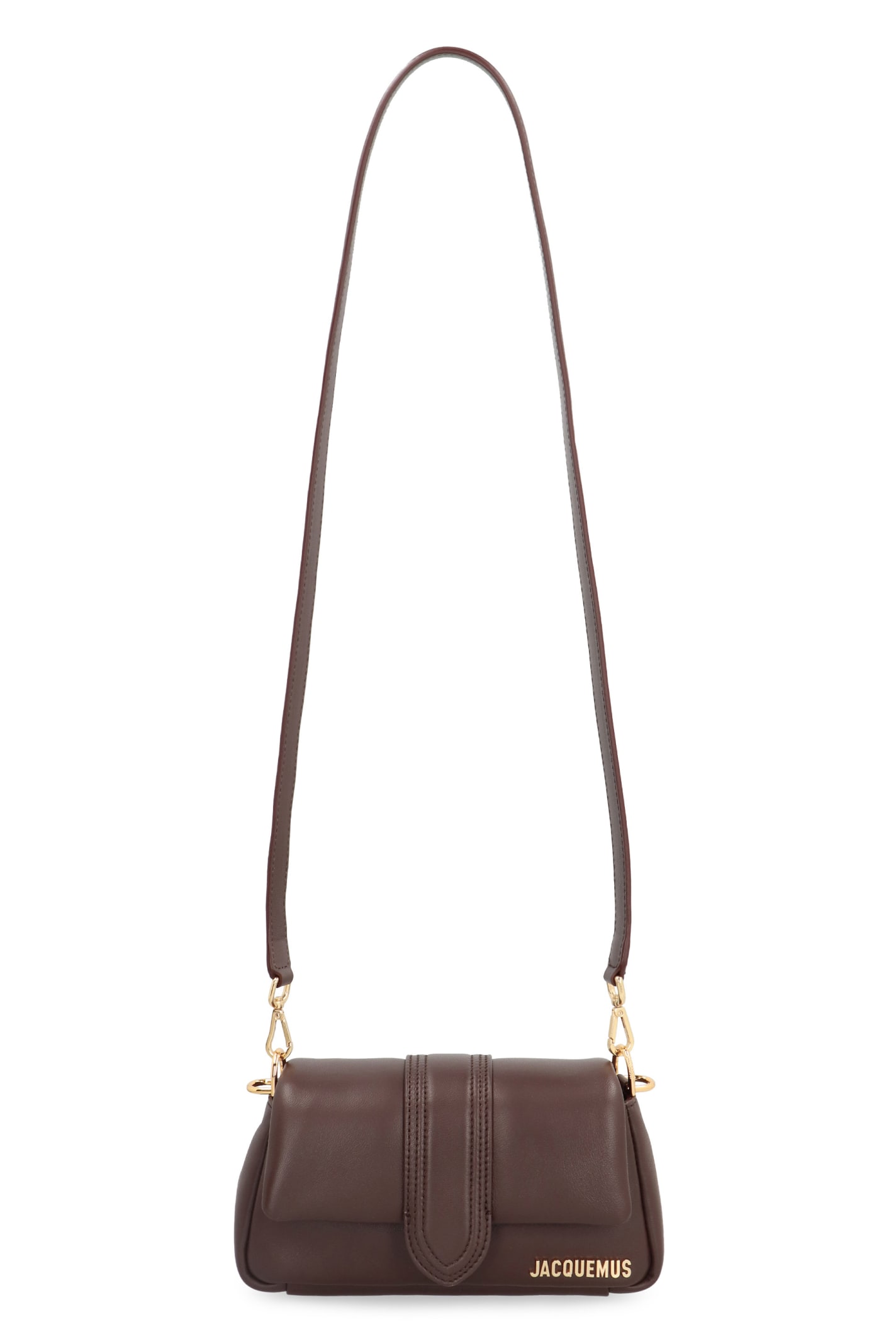 Shop Jacquemus Le Petit Bambimou Leather Mini Bag In 855 Medium Brown