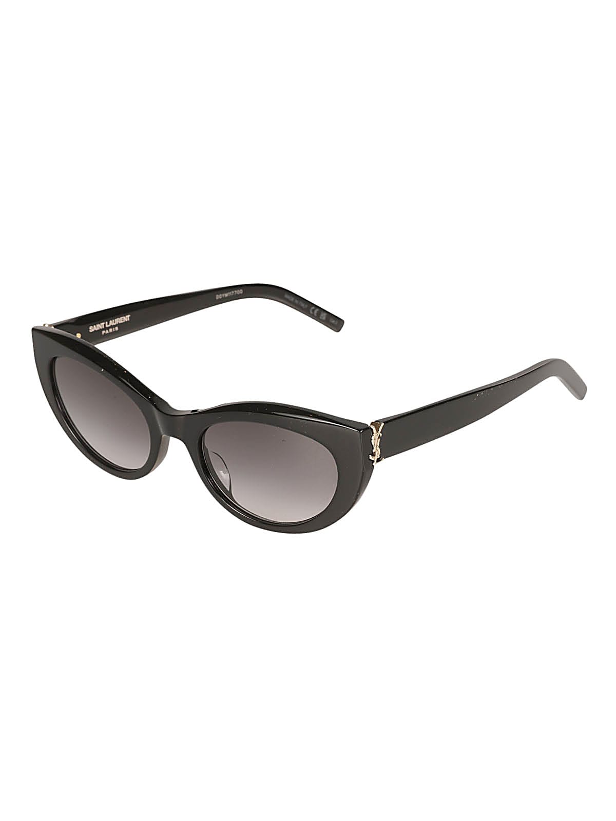 Saint Laurent Ysl Hinge Oval Frame Sunglasses In Black