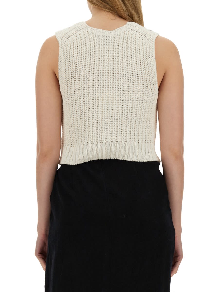 Shop Alysi Knitted Vest In White