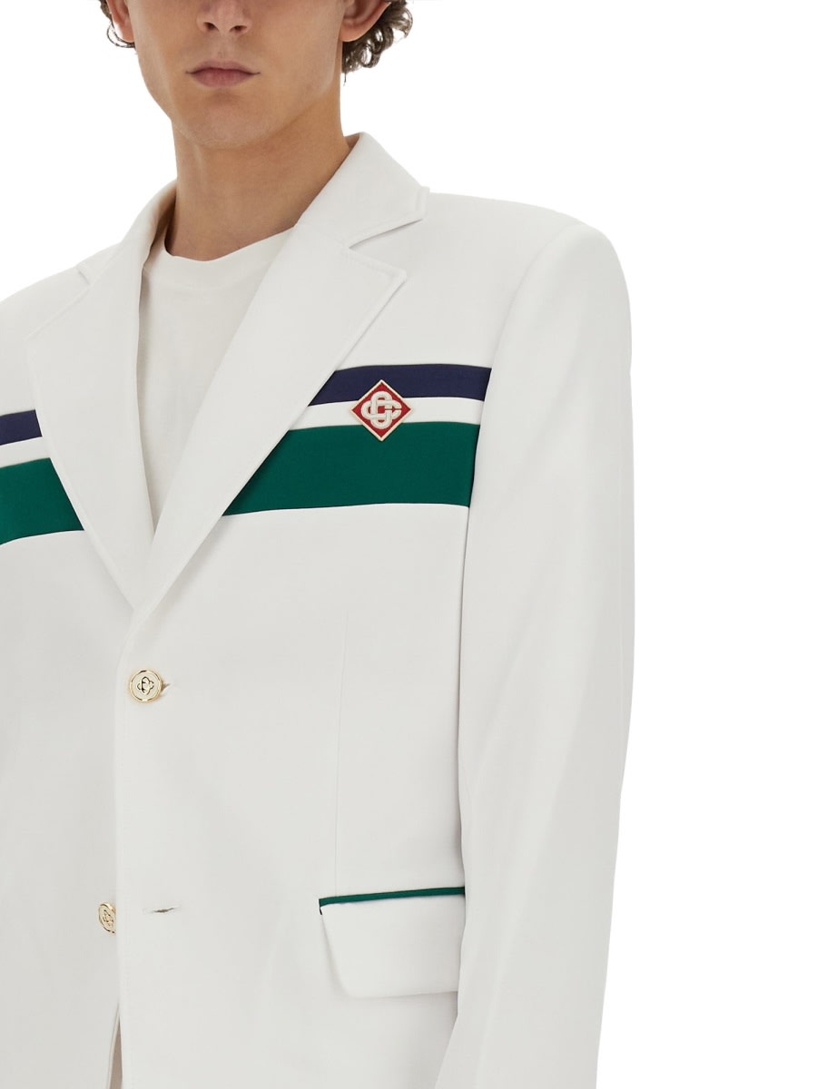 Shop Casablanca Sport Tailoring Jacket In White