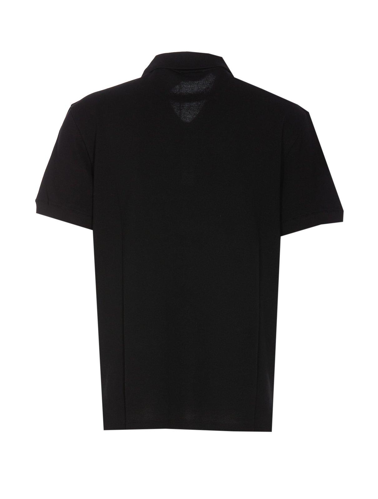 Shop Alexander Mcqueen Logo Embroidered Polo Shirt In Black