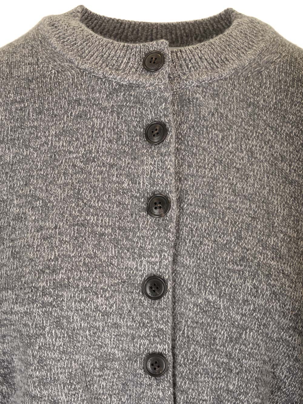 Alexander Wang Knit Cropped Cardigan In Grey
