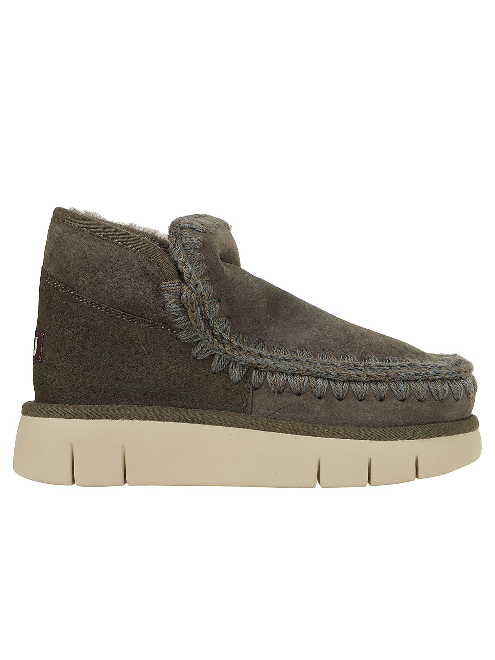 Shop Mou Eskimo Bounce Sneaker In Bkol Black Olive