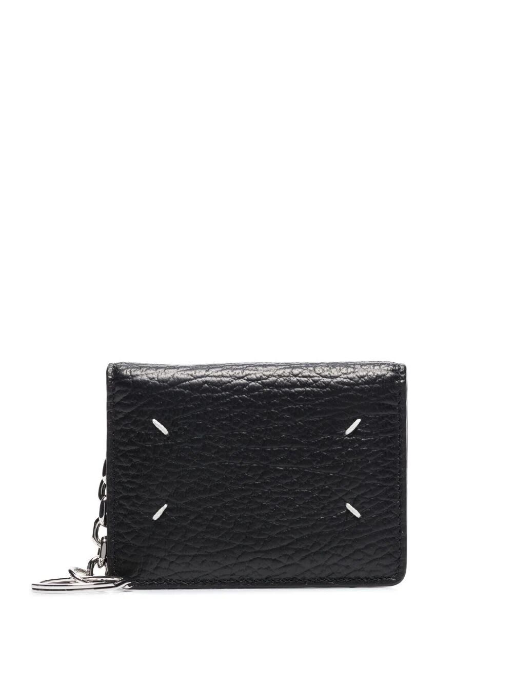 Maison Margiela Card Holder Clip 2 Key Ring In Black | ModeSens