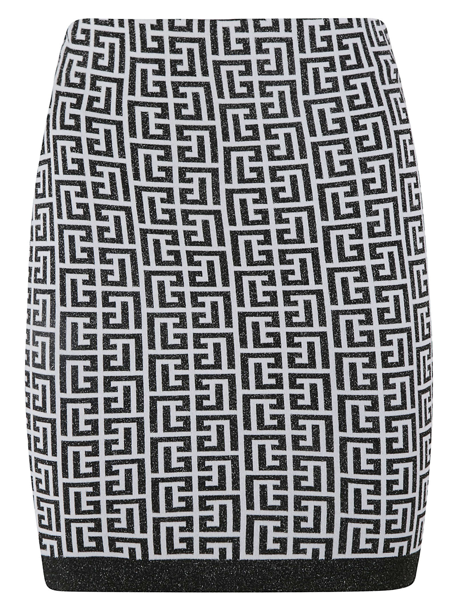 Balmain All-over Logo Short Skirt