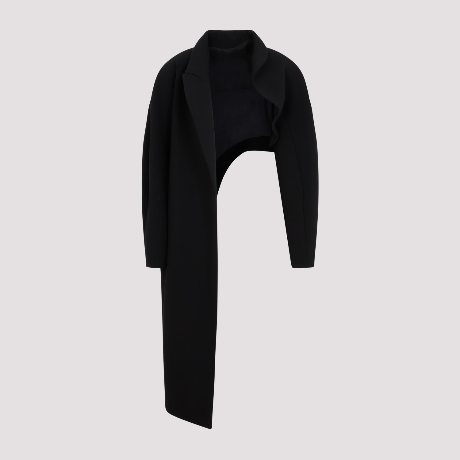 Shop Alaïa Alaia Around Half Coat In Noir Alaia