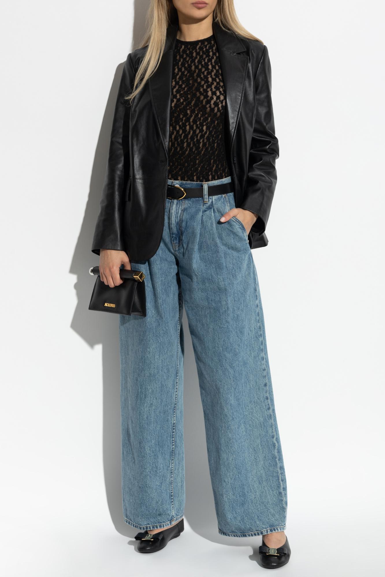 Ps By Paul Smith Ps Paul Smith Leather Blazer In Black