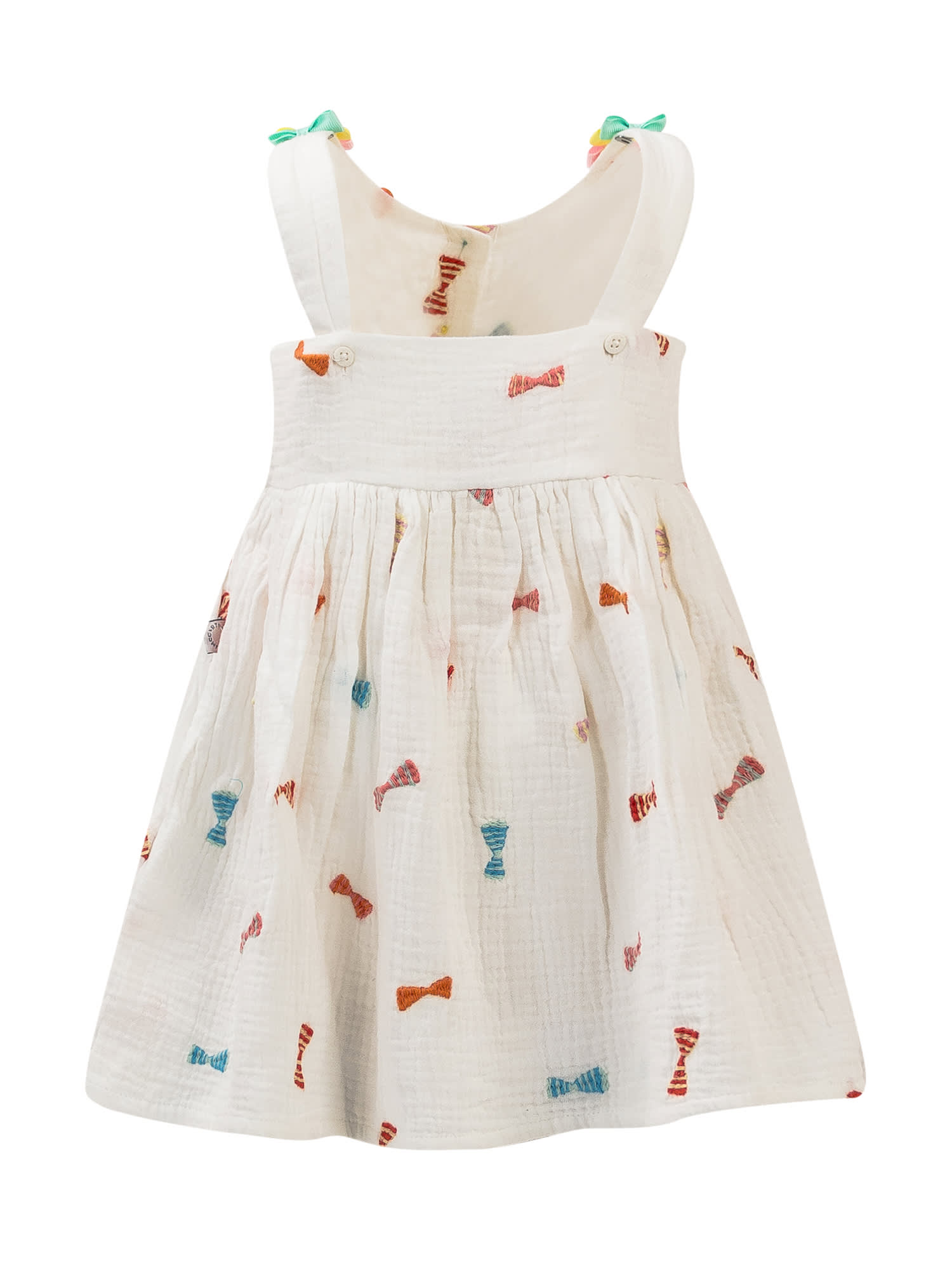 Shop Stella Mccartney Dress And Shorts Set In Avorio/embroidery