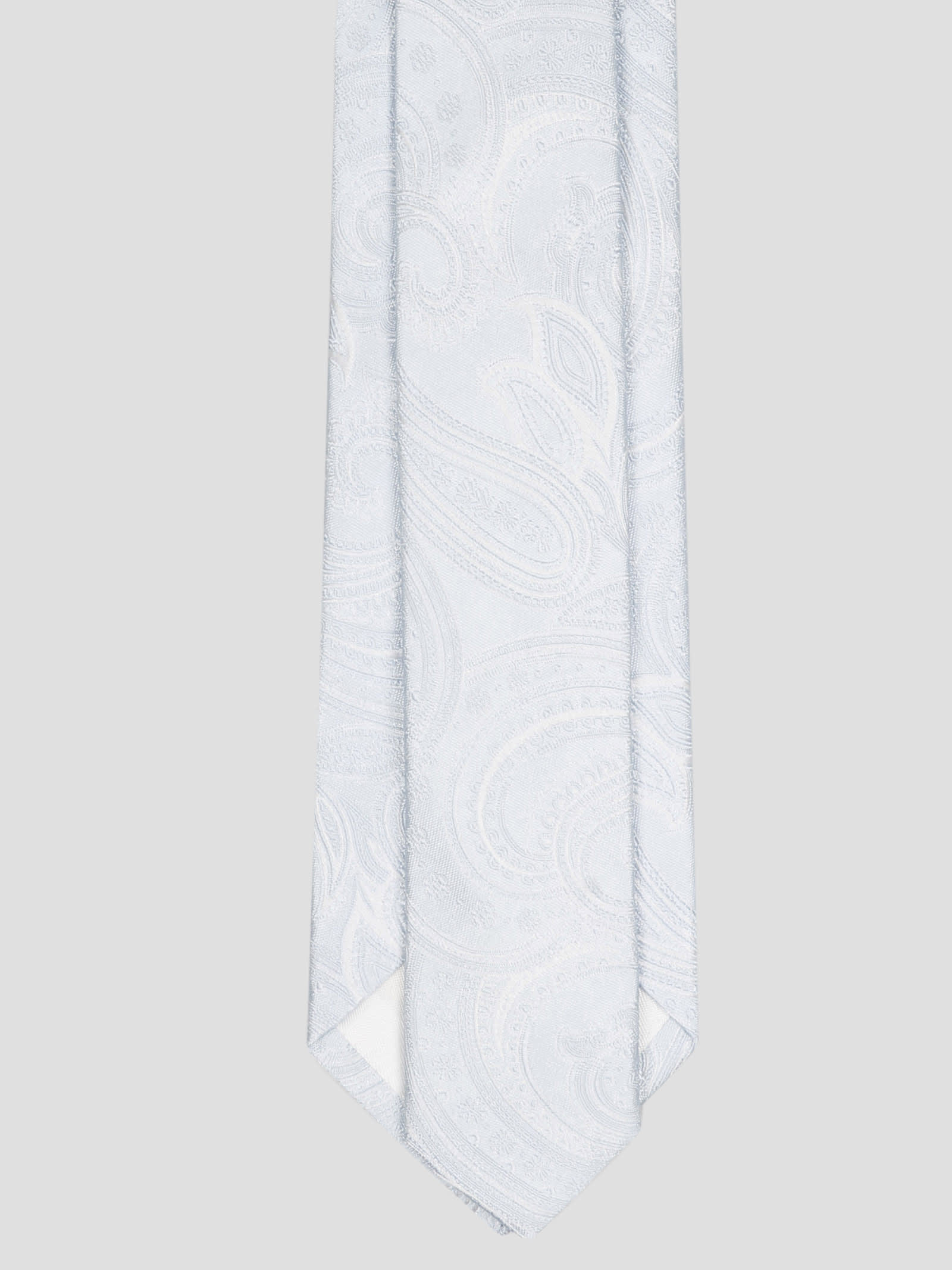 Shop Tagliatore Satin Tie In Blue/white