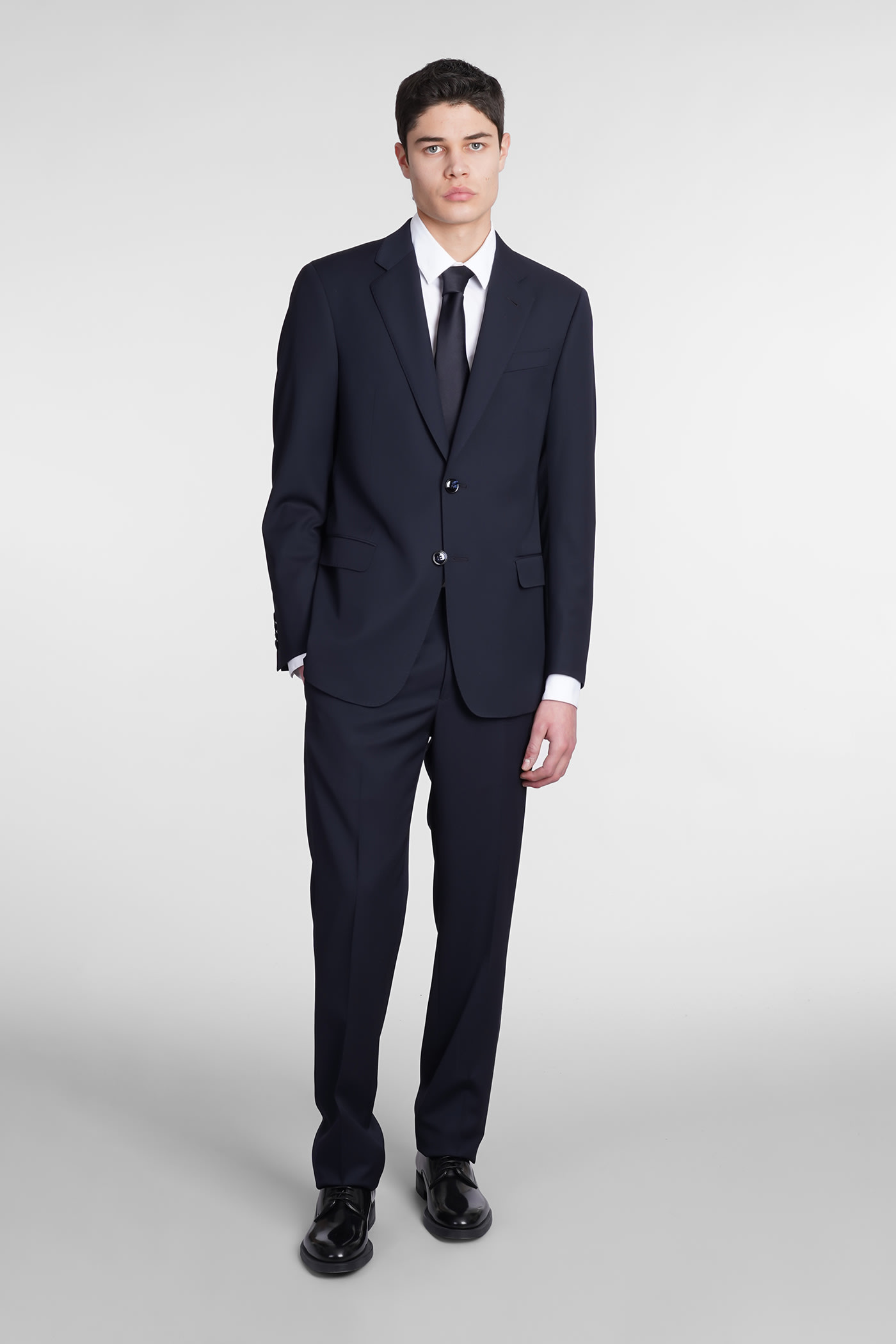 Shop Giorgio Armani In Blue Wool