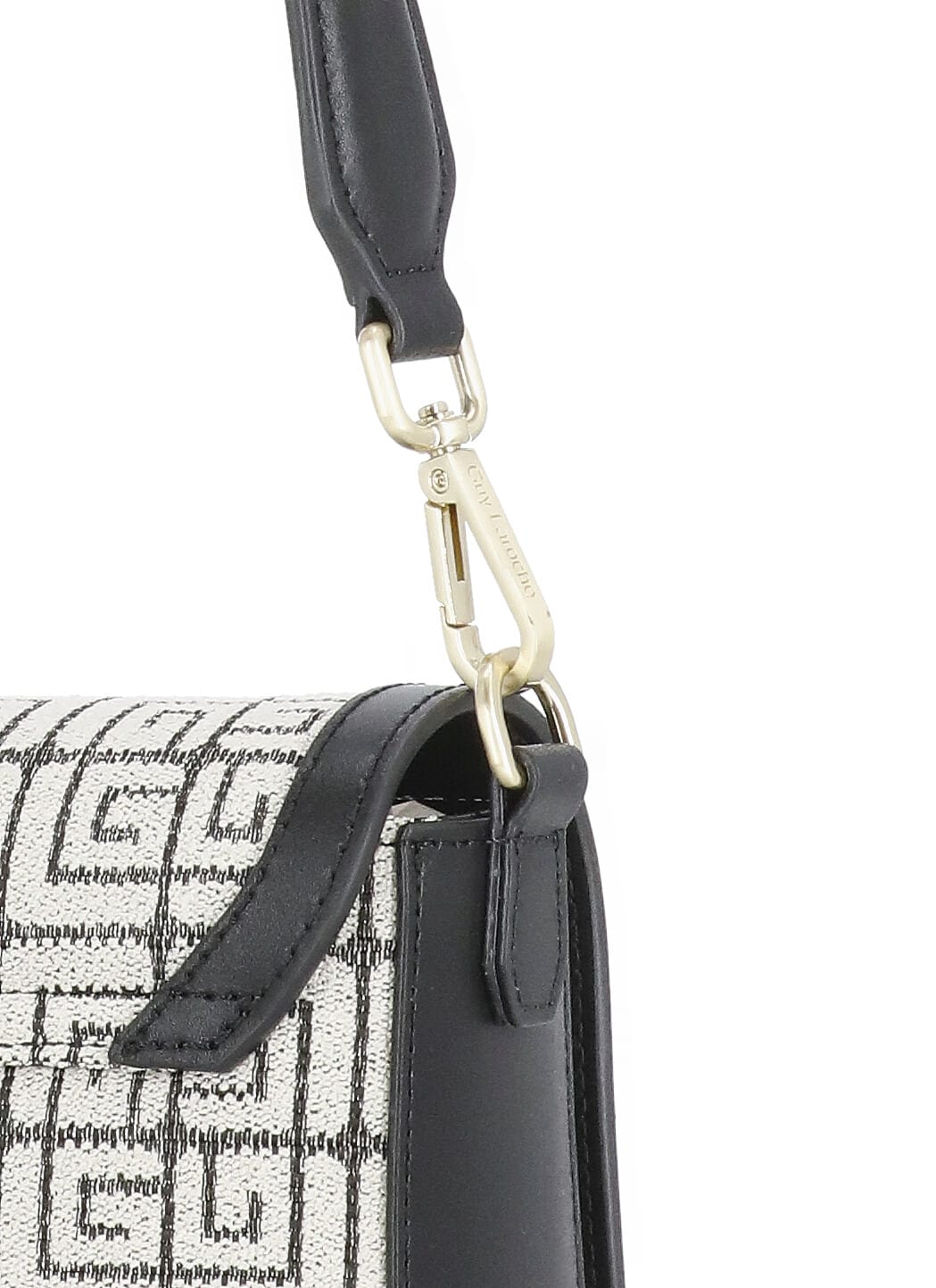 Shop Guy Laroche Monogram Shoulder Bag In Black