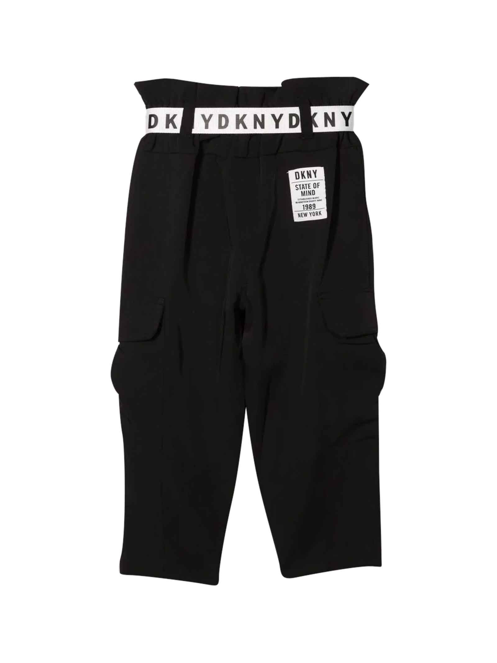 DKNY Black Teen Utility Pants