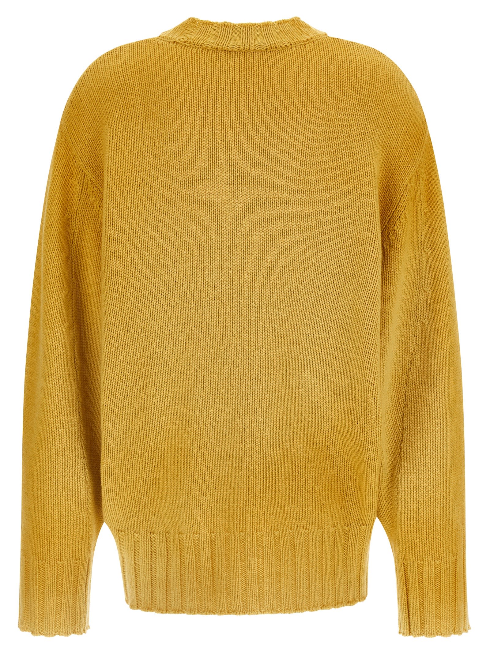 Attico Logo Embroidery Sweater Sweaters And Cardigans Yellow In Yellow