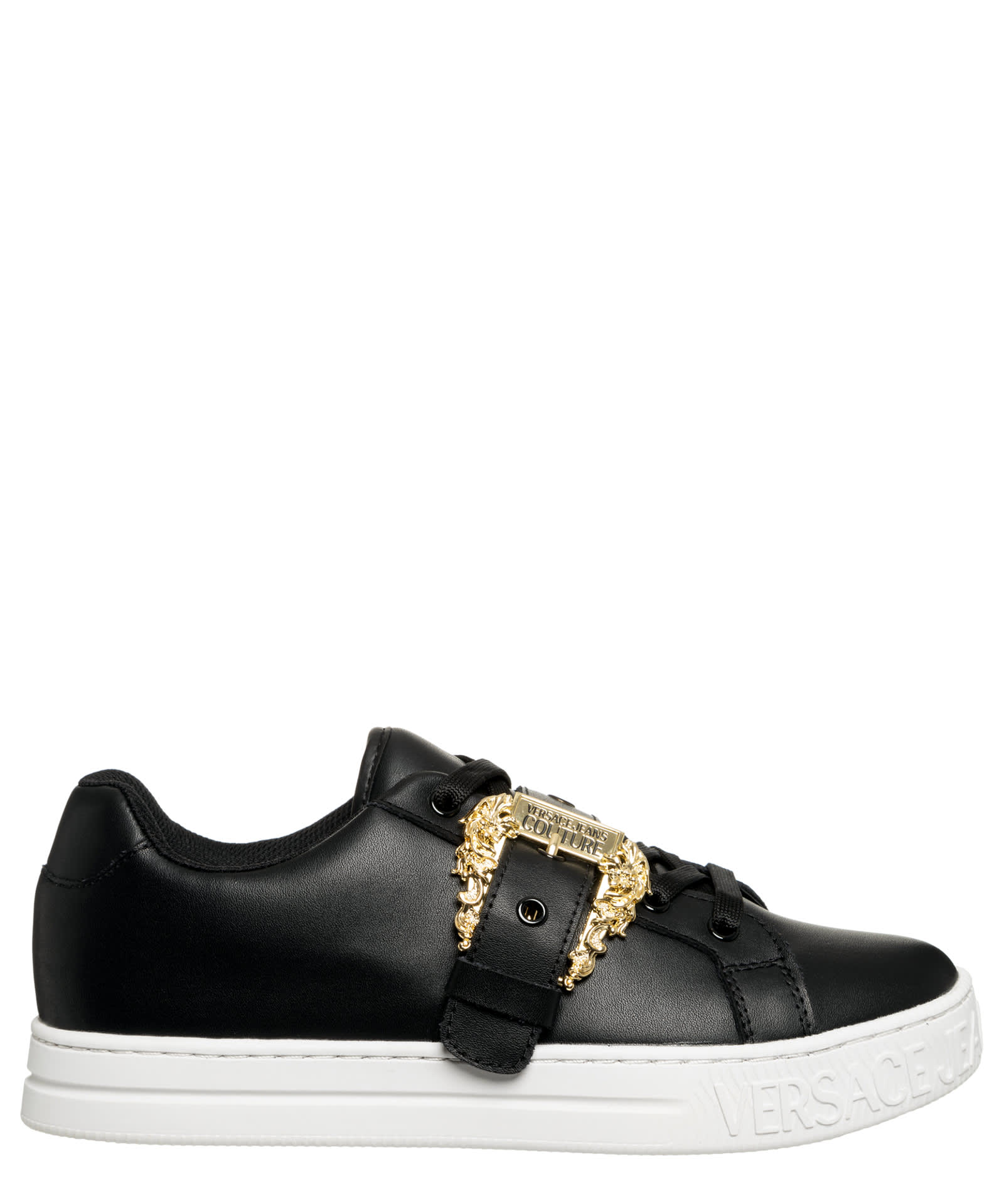 VERSACE JEANS COUTURE COURT 88 LEATHER SNEAKERS