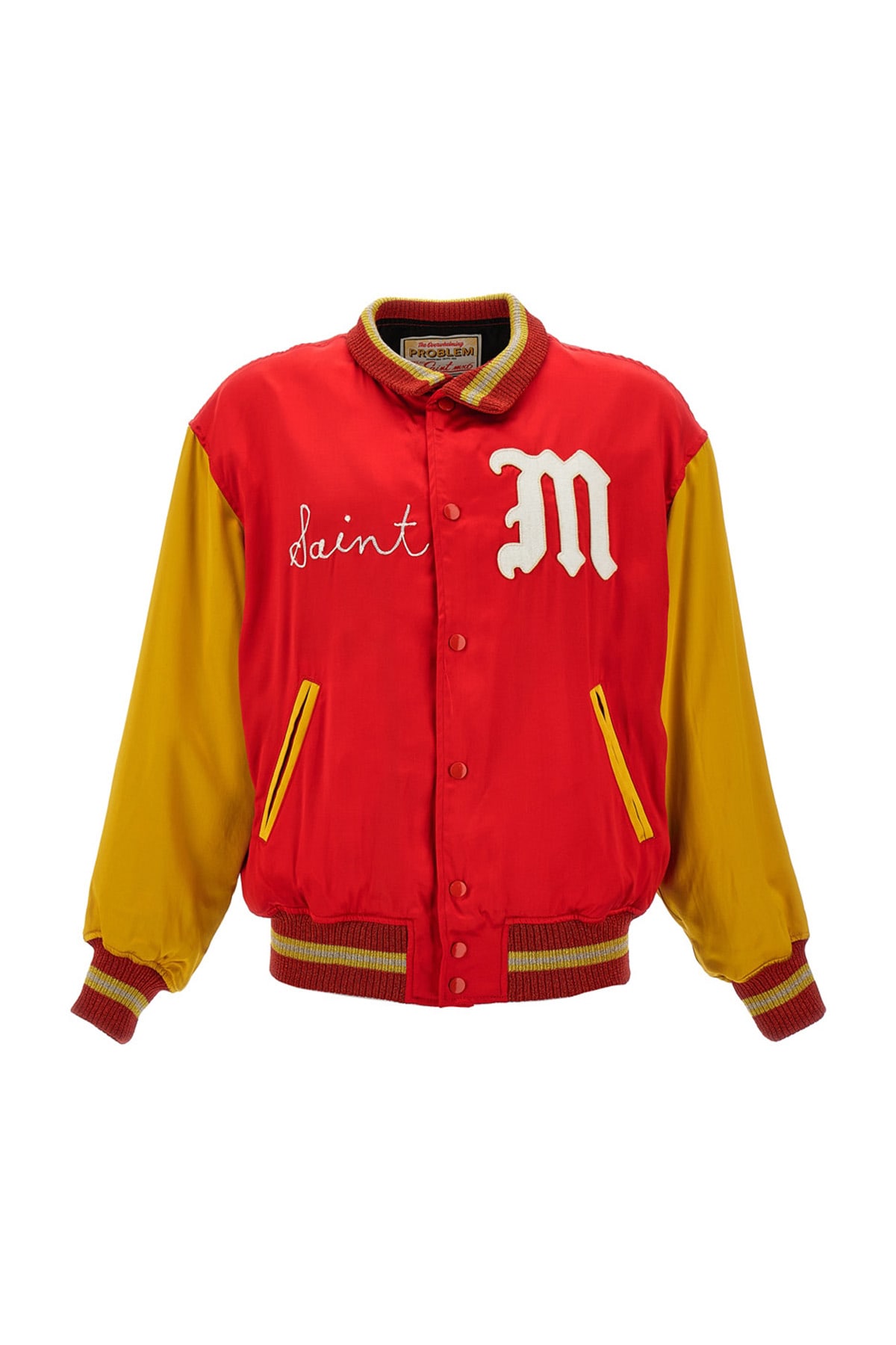 Saint Mxxxxxx Varsity Bomber Jacket In Multicolor
