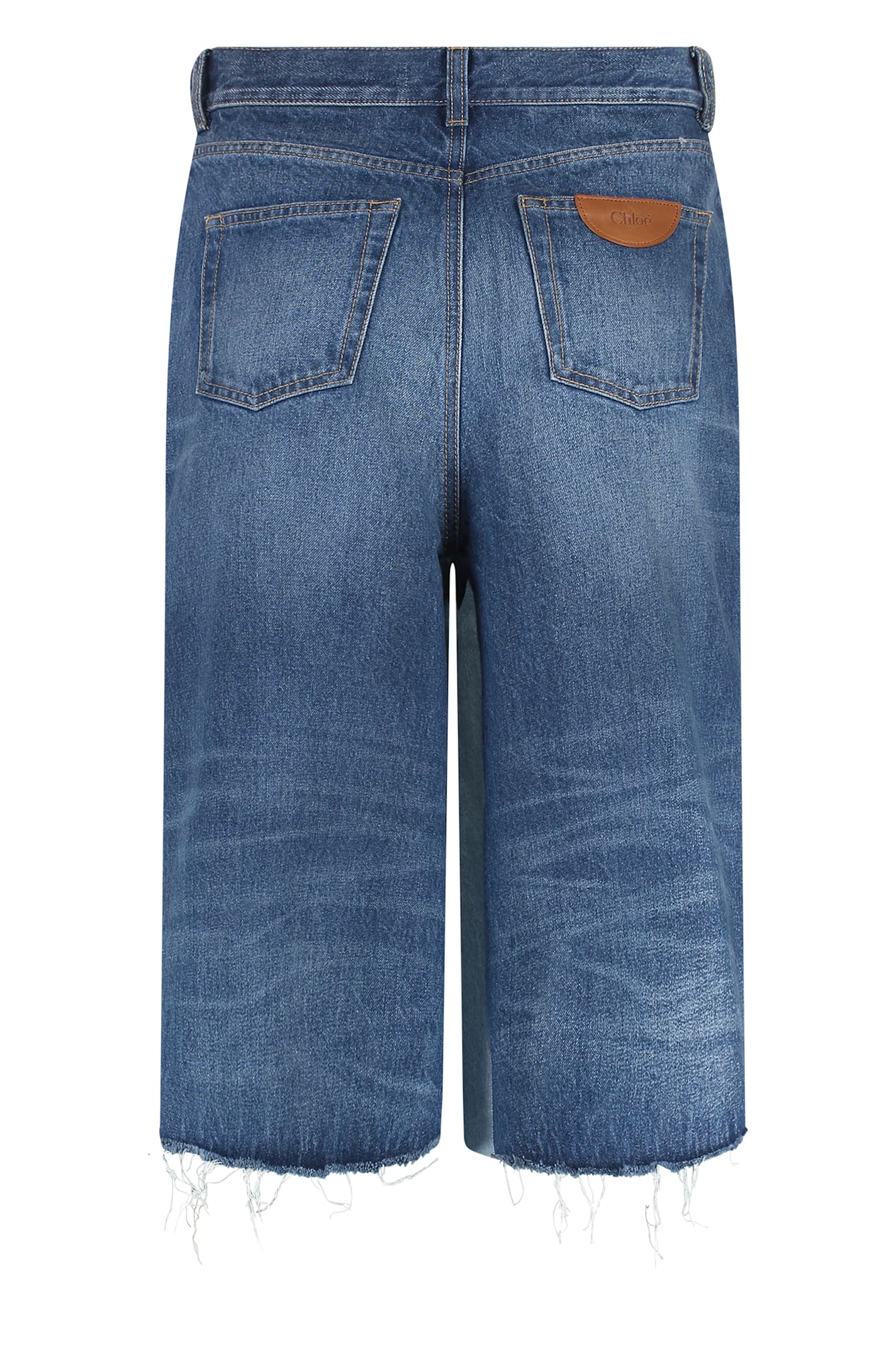 Chloé Denim Bermuda Shorts In Blue