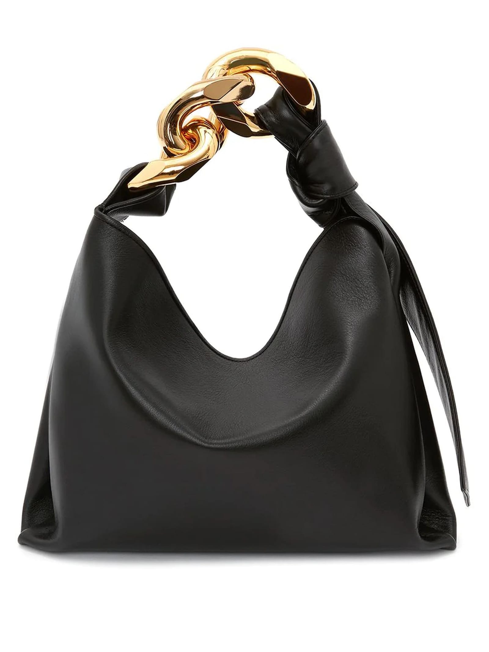 J.W. Anderson Black Leather Small Chain Hobo