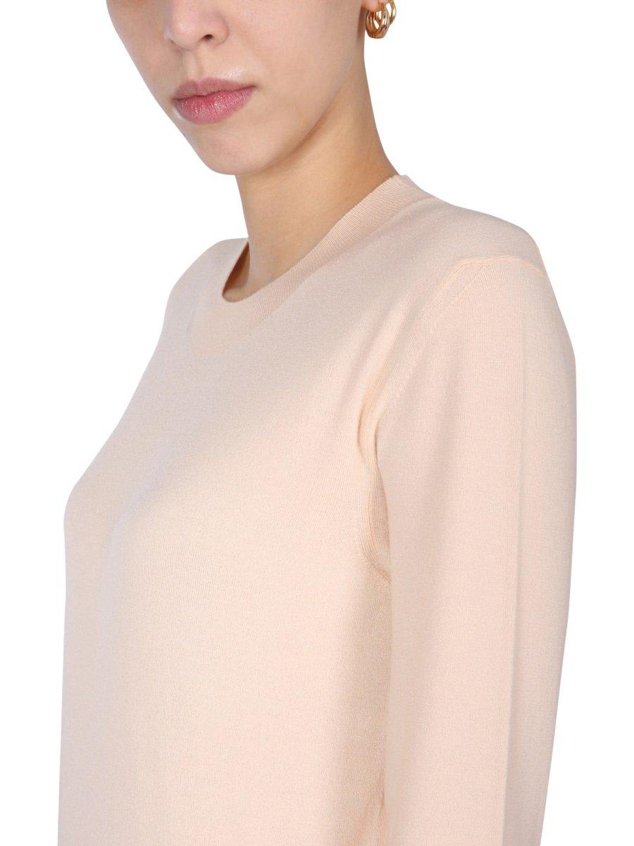 Shop Bottega Veneta Crewneck Knit Jumper In Pink