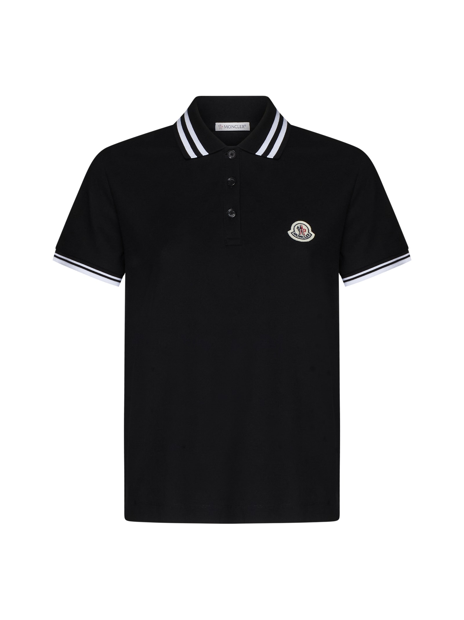 Moncler Polo Shirt In Black