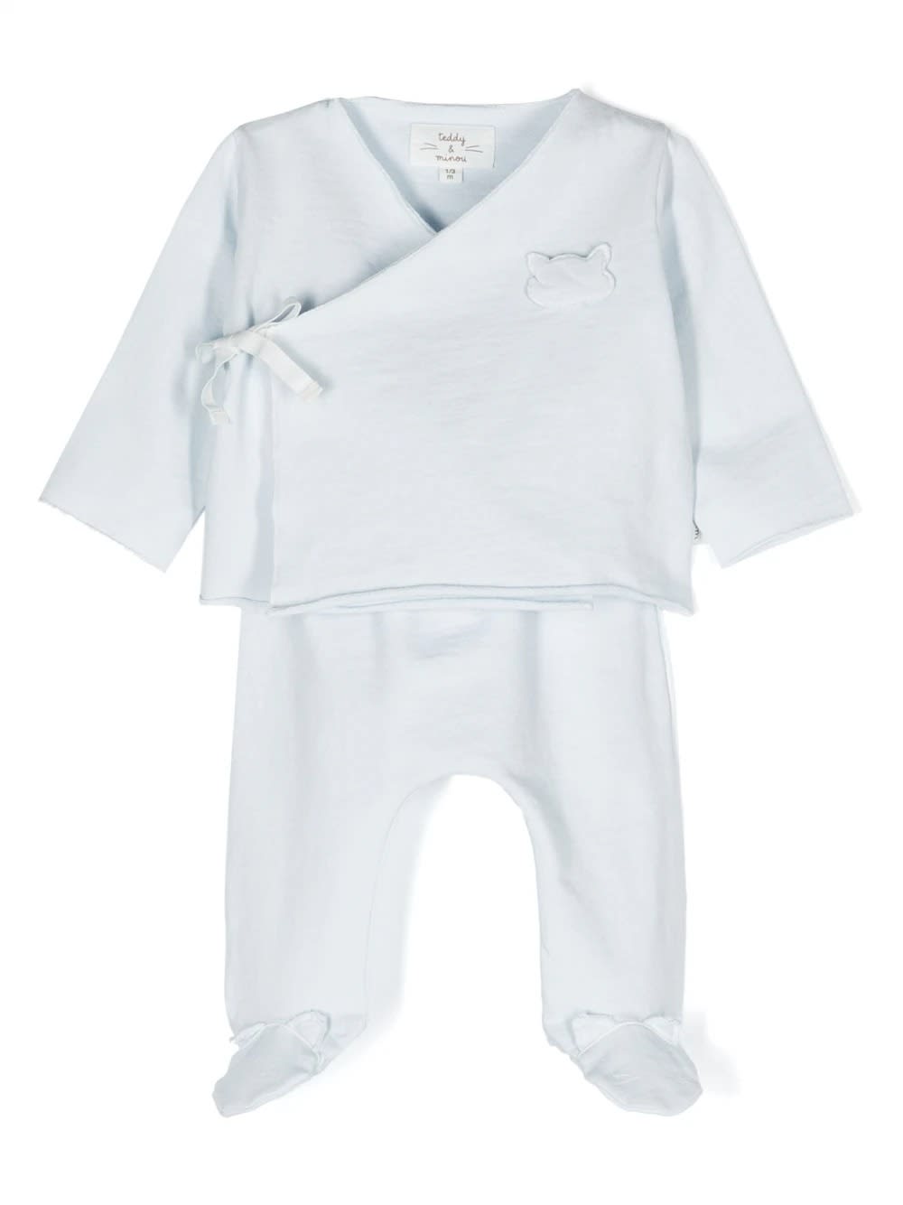Teddy &amp; Minou Babies' Two-piece Set In Aniseed Organic Cotton In Anice
