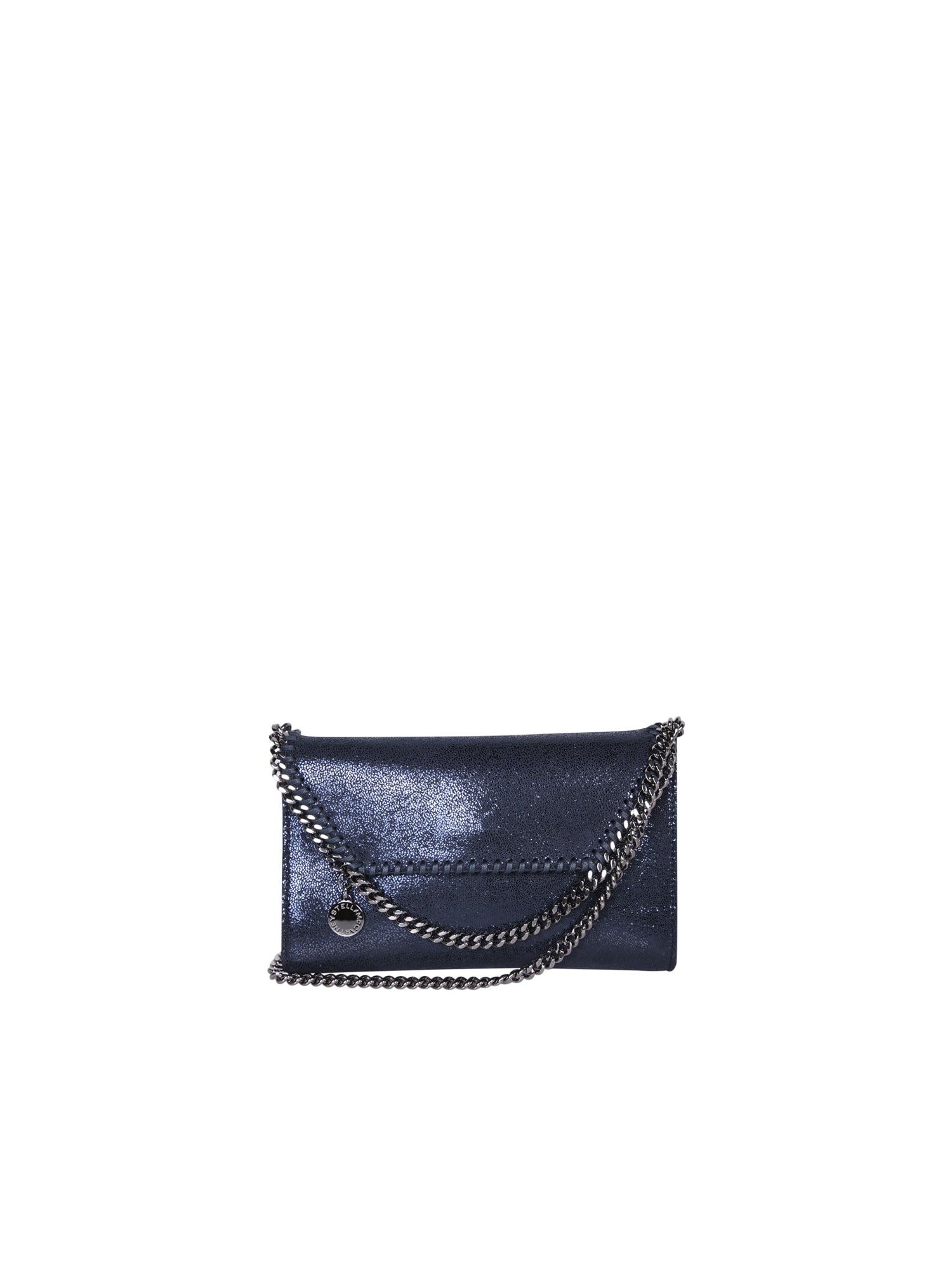 Shop Stella Mccartney Falabella Mini Bag Blue Metal