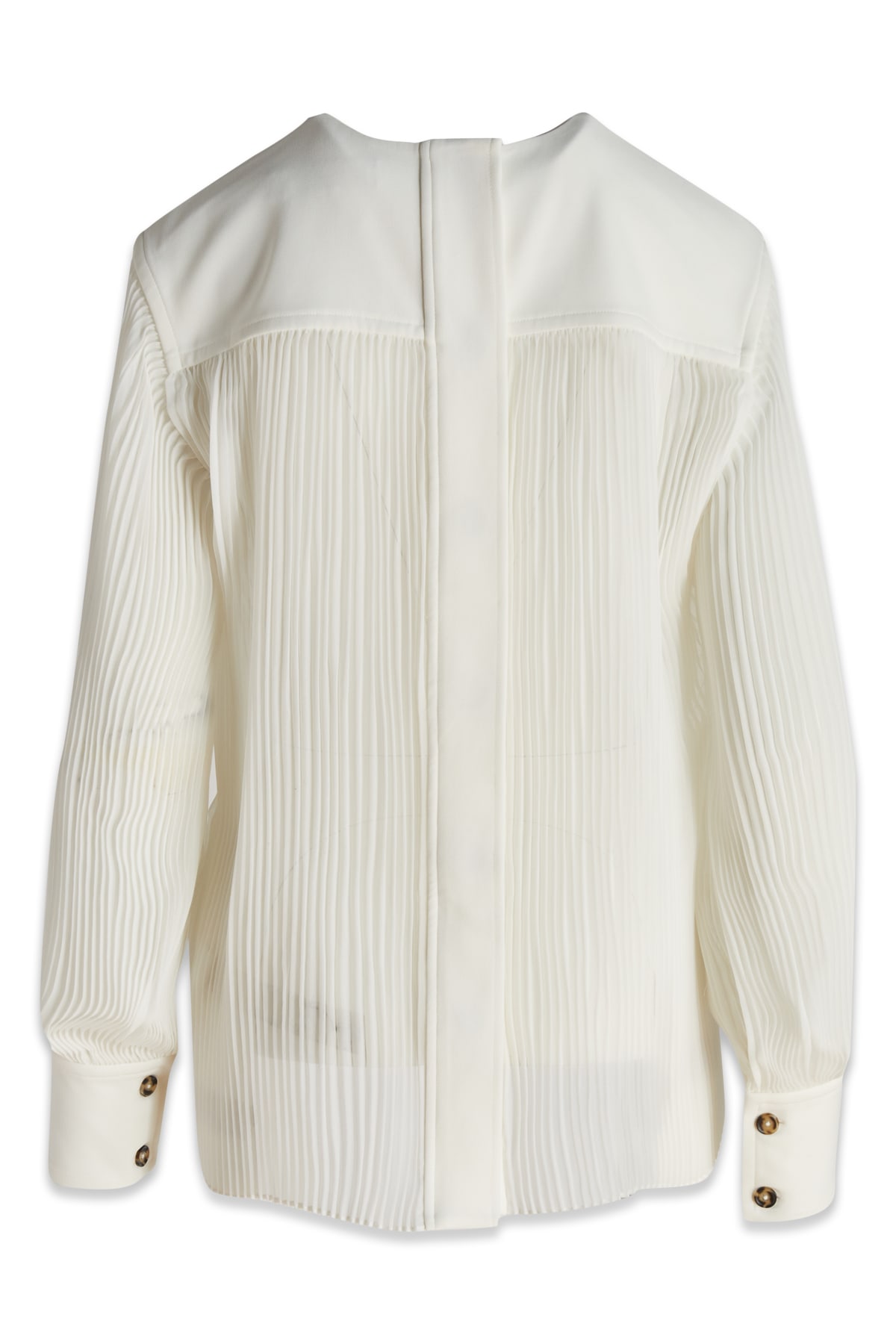 Proenza Schouler 'sheer Pleated Flou' Blous In 100