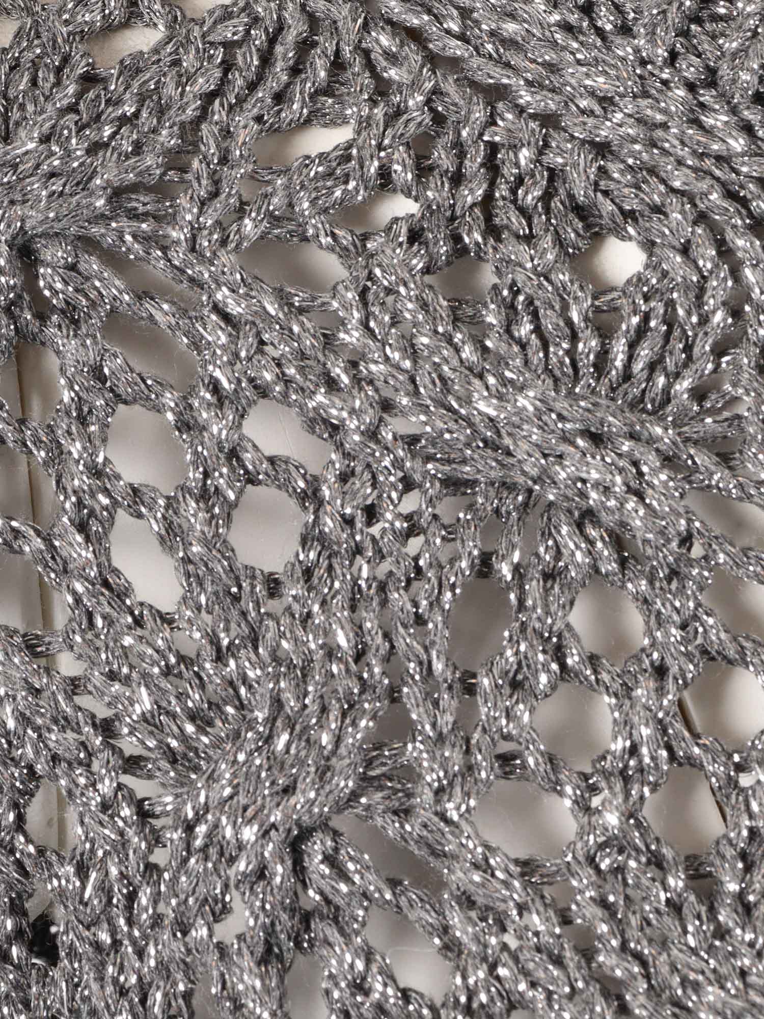 Max Mara Diamond-patterned Cordonnet Sweater In Gray