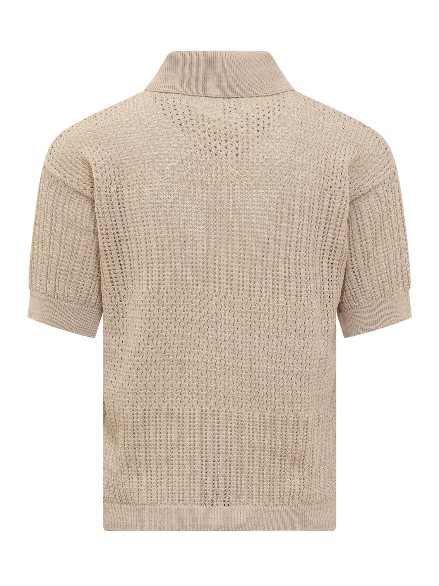 Shop Covert Short Sleeves Polo In Beige