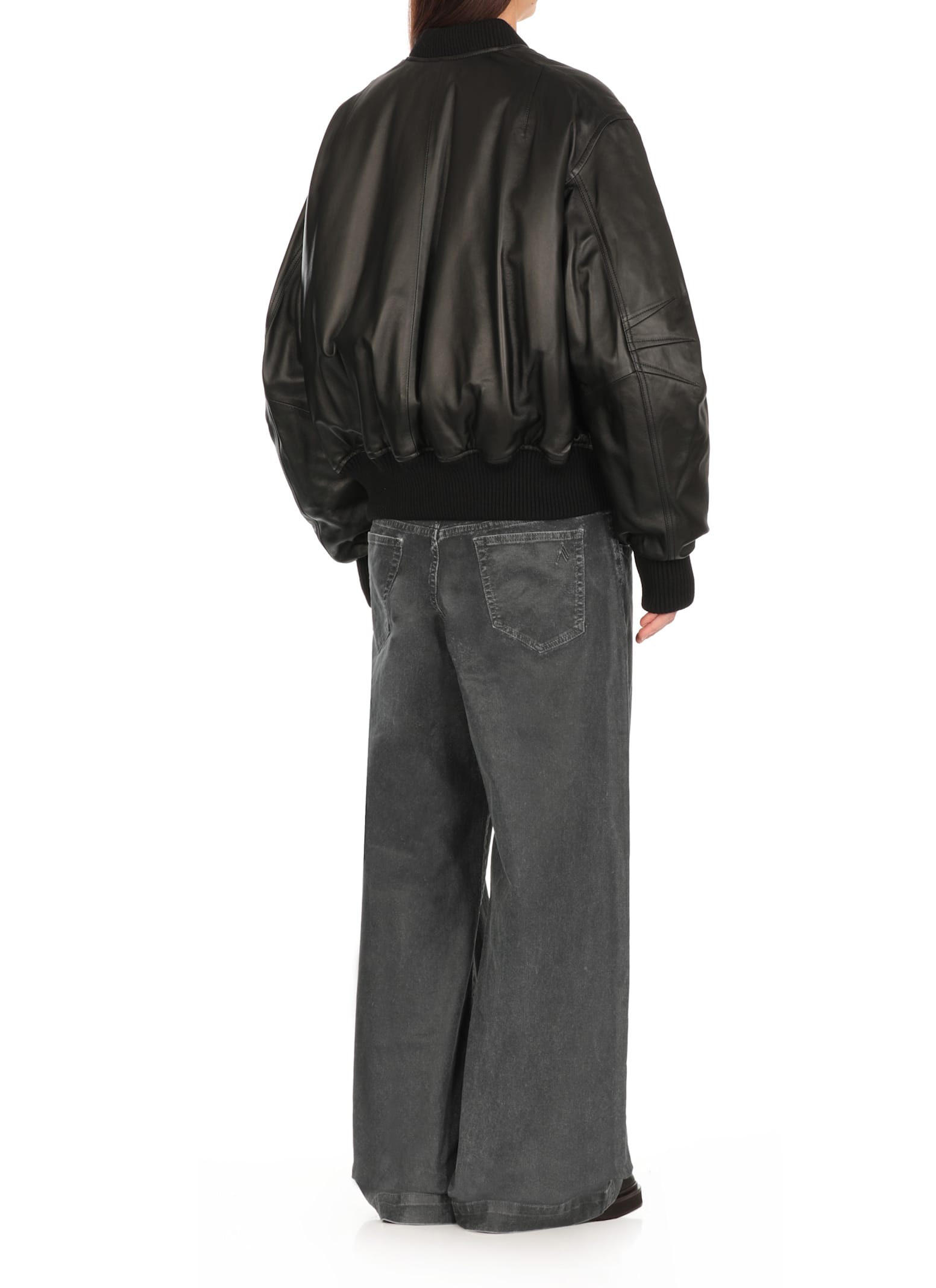 Attico Anja Bomber Front Pockets In Black