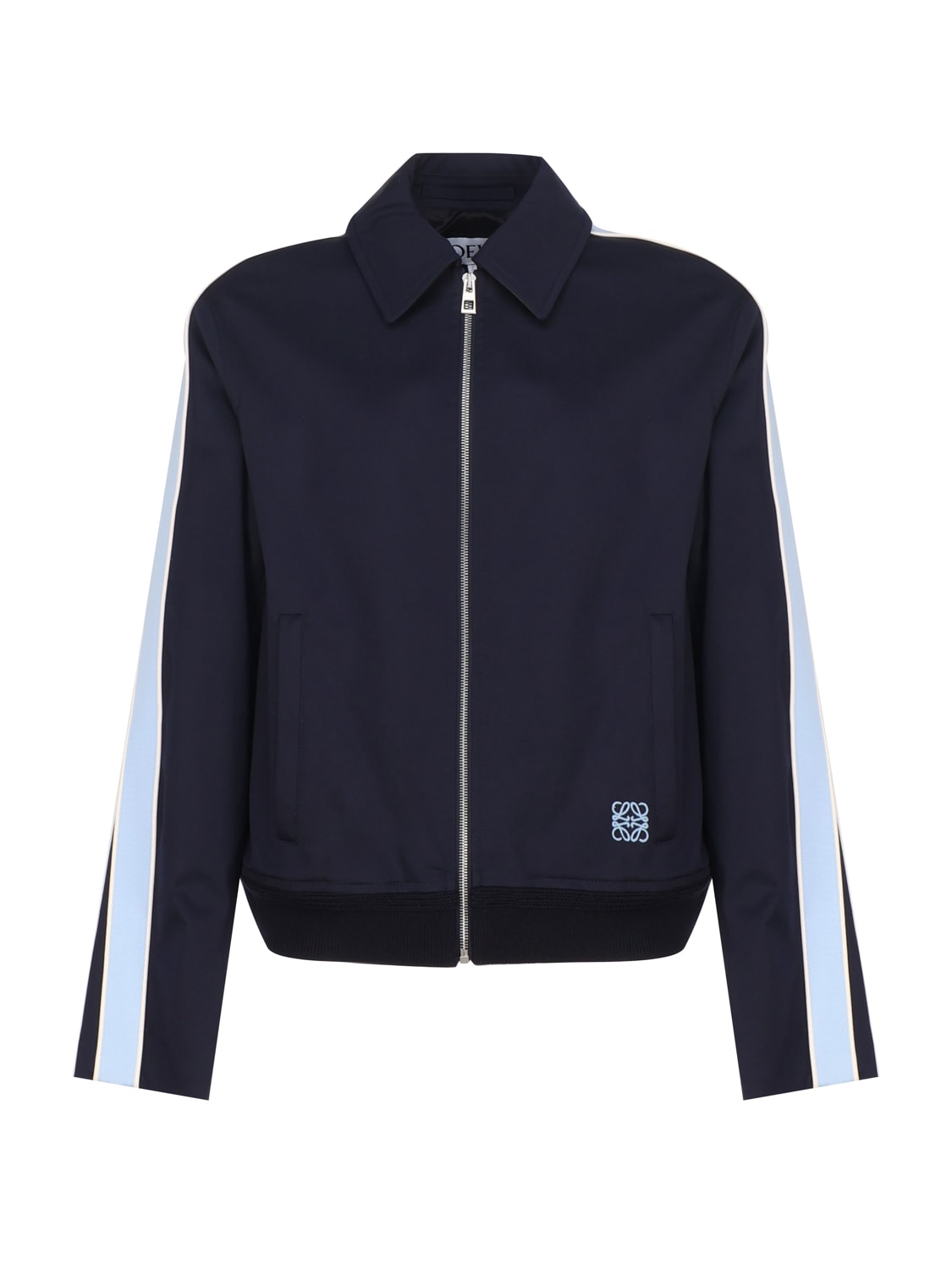 Loewe Jacket With Zip And Side Band In Blue