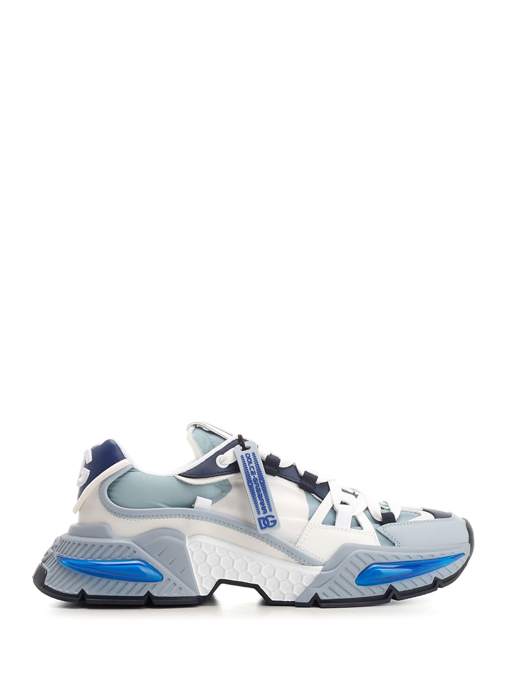 Dolce & Gabbana Mixed-material Airmaster Sneakers In Sky/blue/white