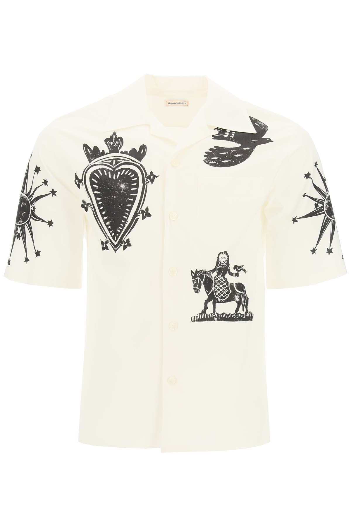 Alexander McQueen Papercut Print Shirt