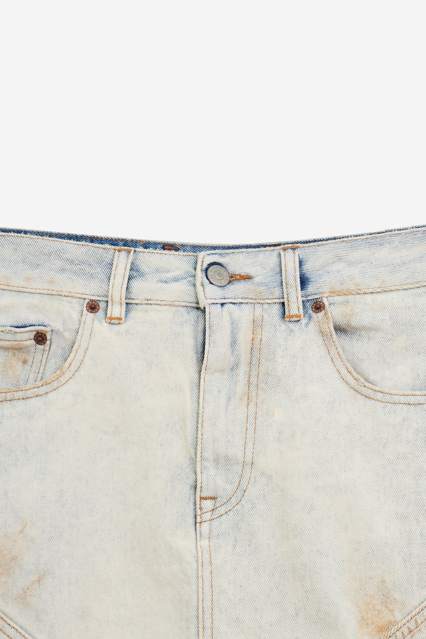 Mm6 Maison Margiela Logo-patch Mini Skirt In Cyan