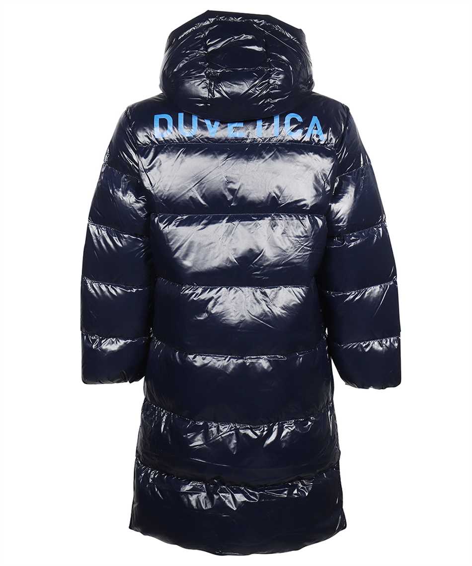 Shop Duvetica Timavo Long Down Jacket In Blue