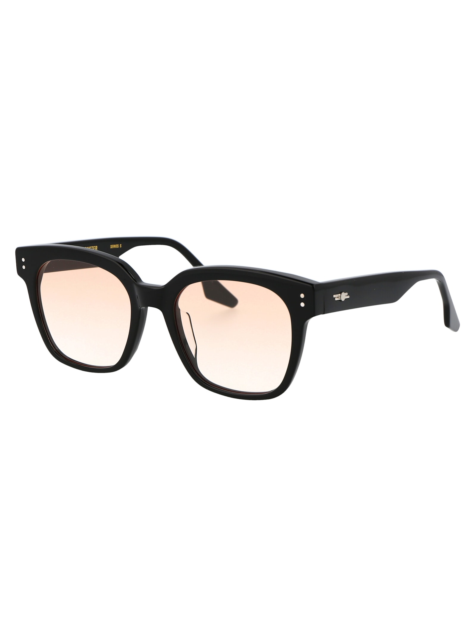 Shop Gentle Monster Una.c N Sunglasses In 01 Or Black Orange Gradient