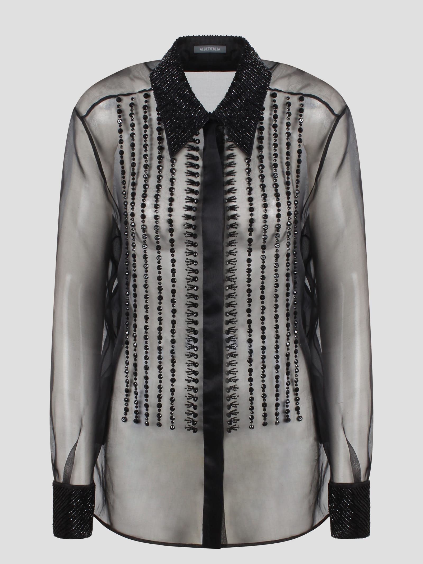 Shop Alberta Ferretti Embroidery Shirt In Black