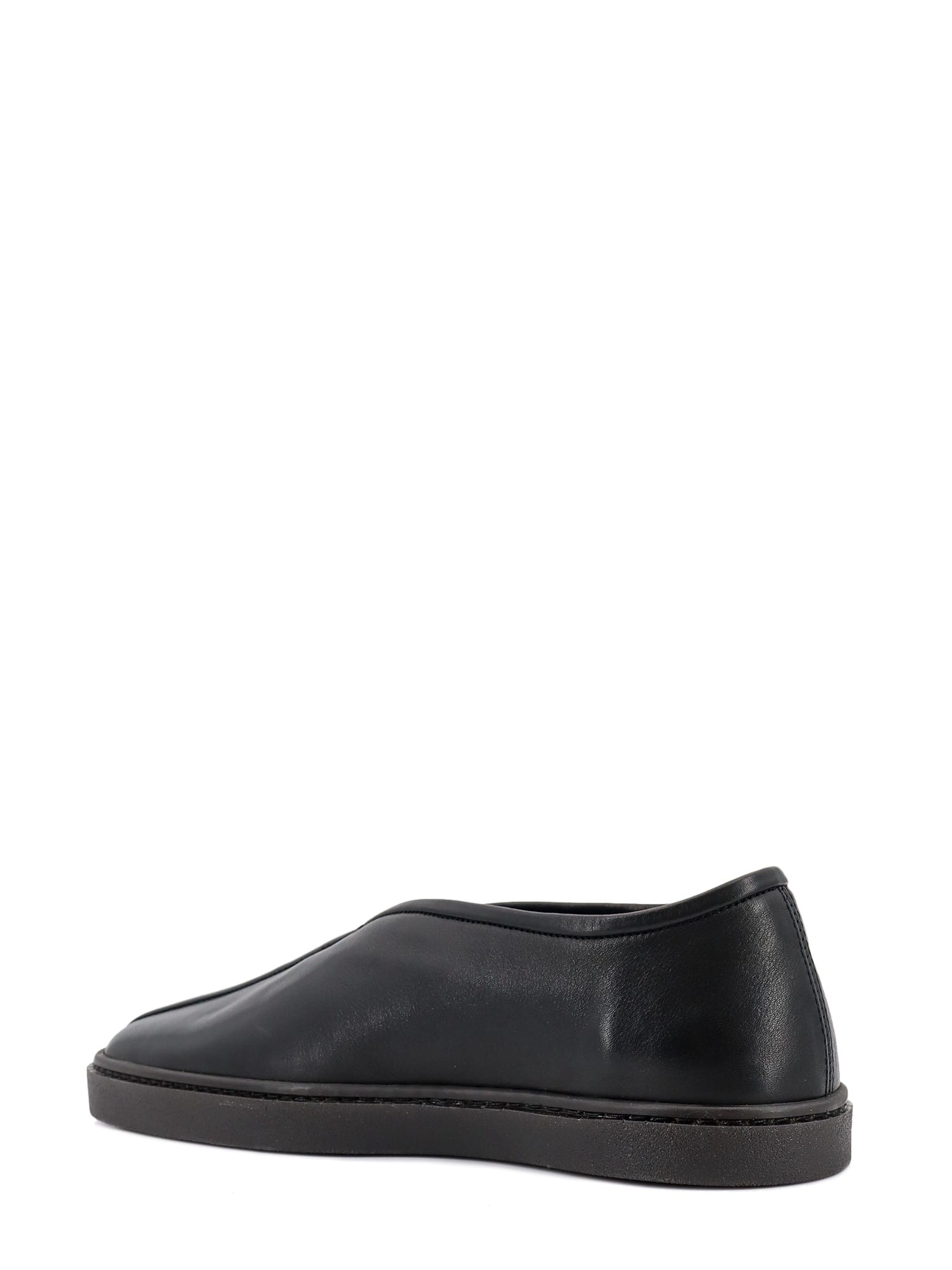 Shop Lemaire Piped Sneakers In Black