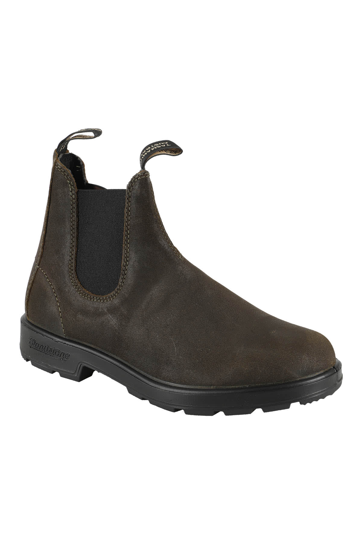 Shop Blundstone Waxed Suede In Olive Suede Black