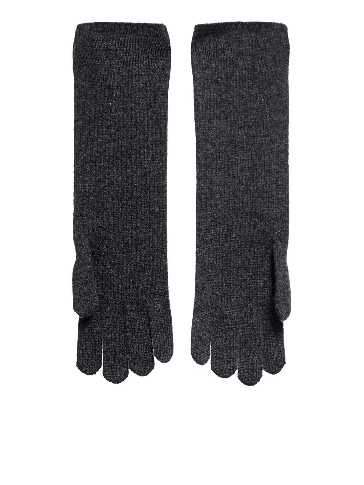 Shop Max Mara Long Knit Gloves In Black