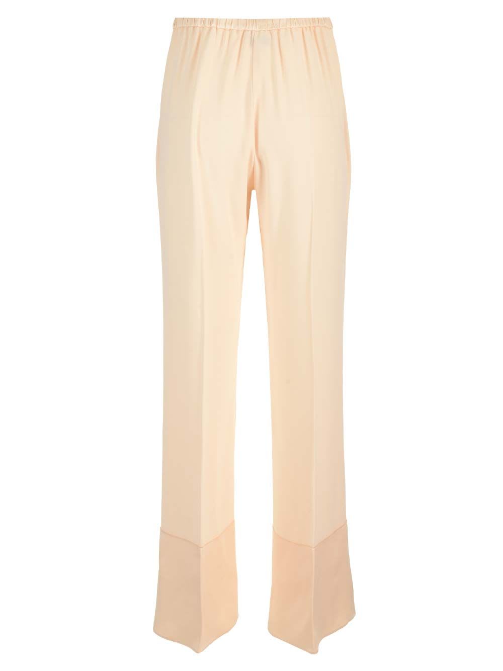 Shop Forte Forte Envers Satin Flared Pants In White