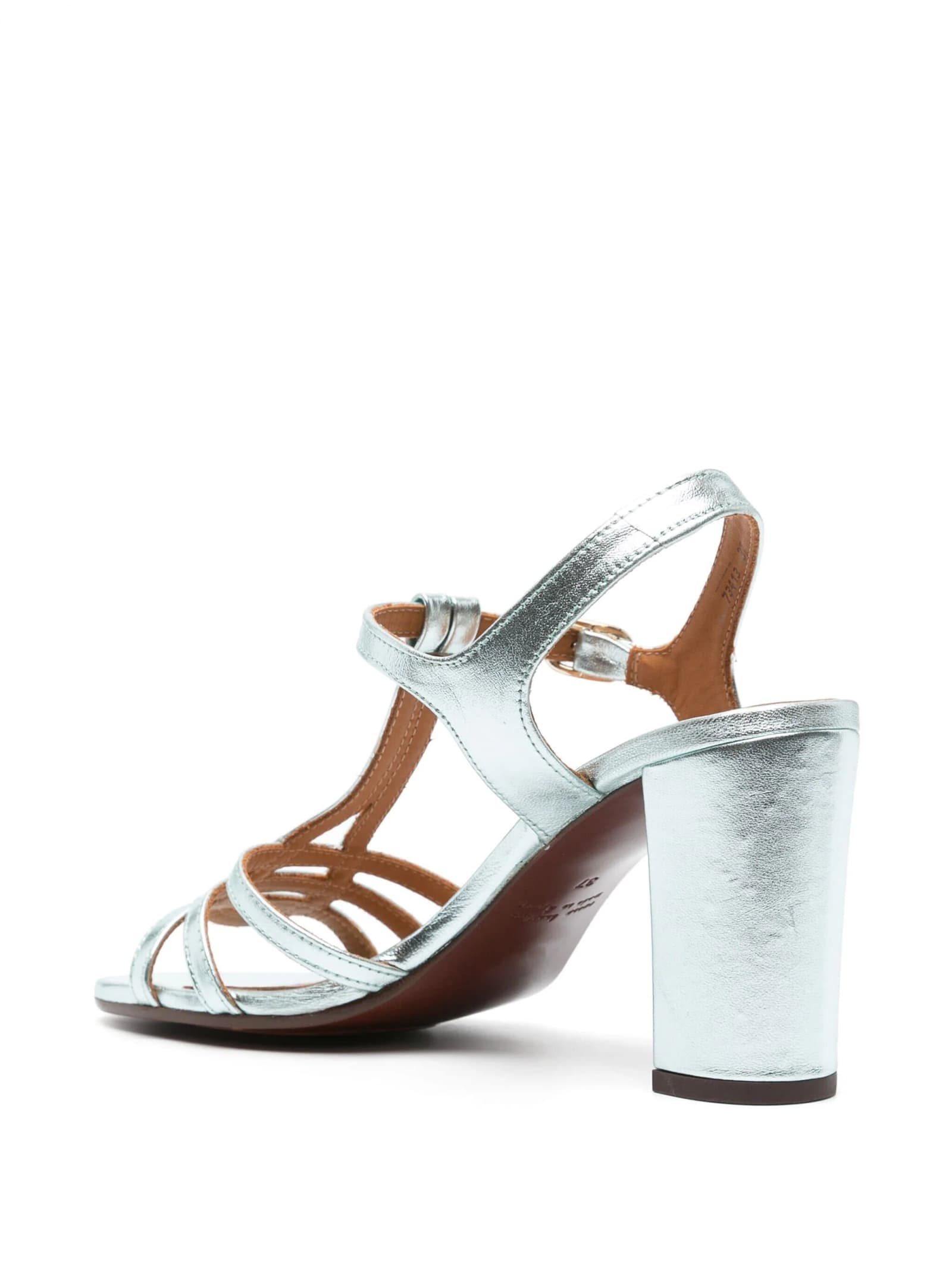 Shop Chie Mihara Sandali Metallizzati Tacco 75 In Acqua