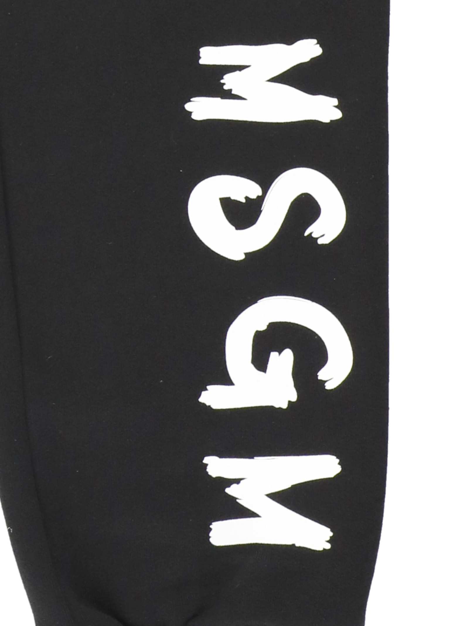 Shop Msgm Pant With Logo In Black