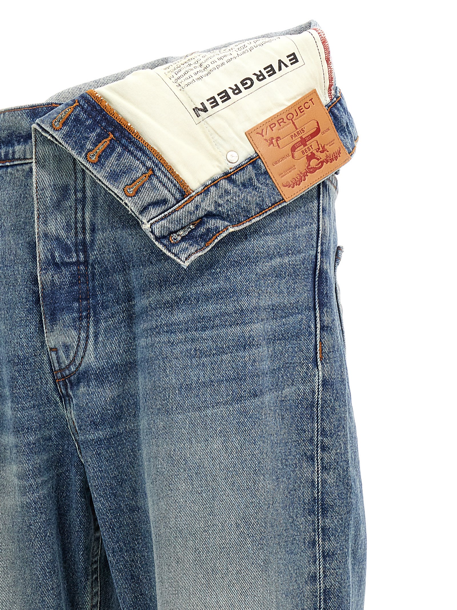 Shop Y/project Evergreen Jeans In Blue