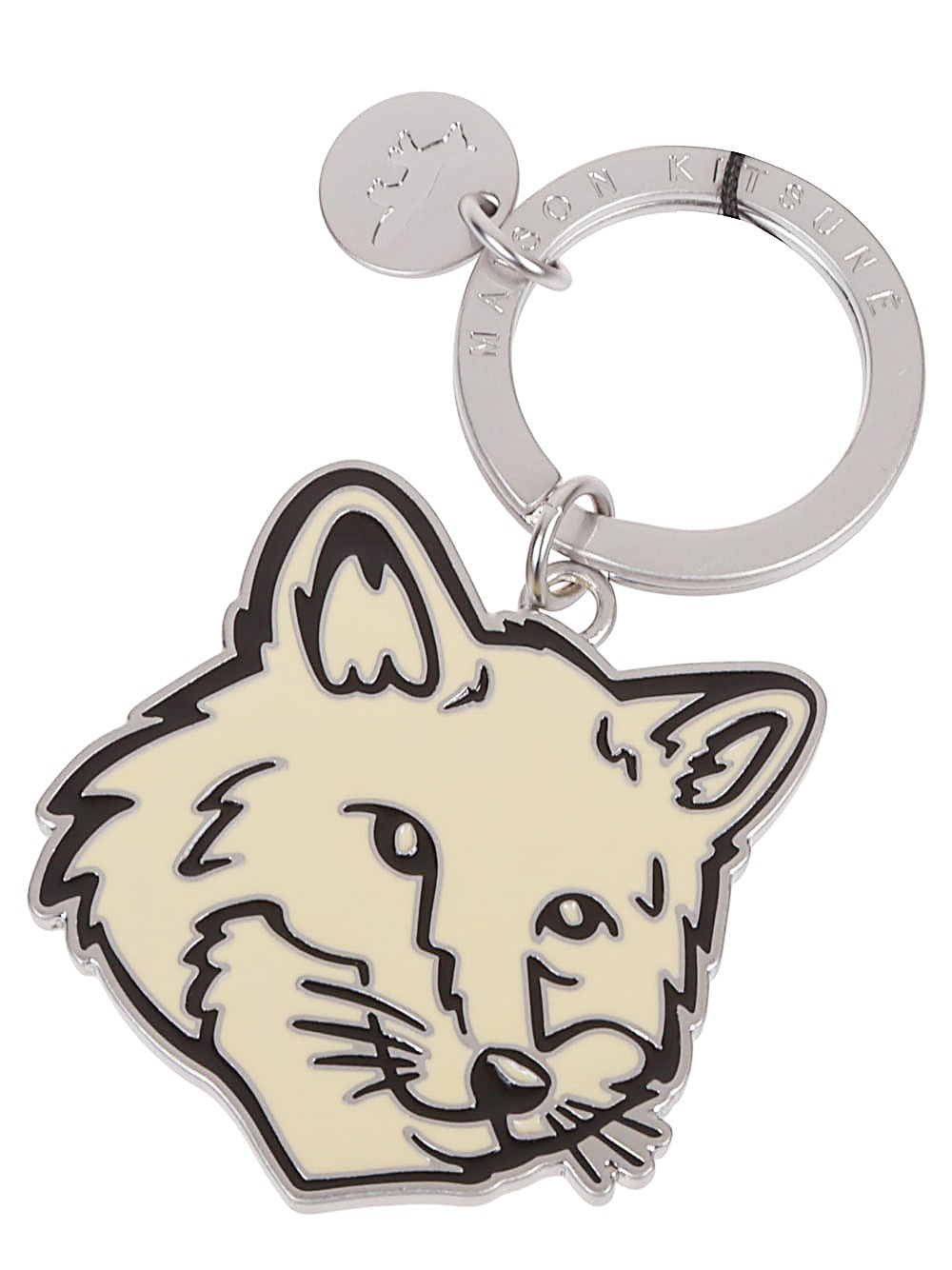 Maison Kitsuné Bold Fox Head Keyring In Yellow