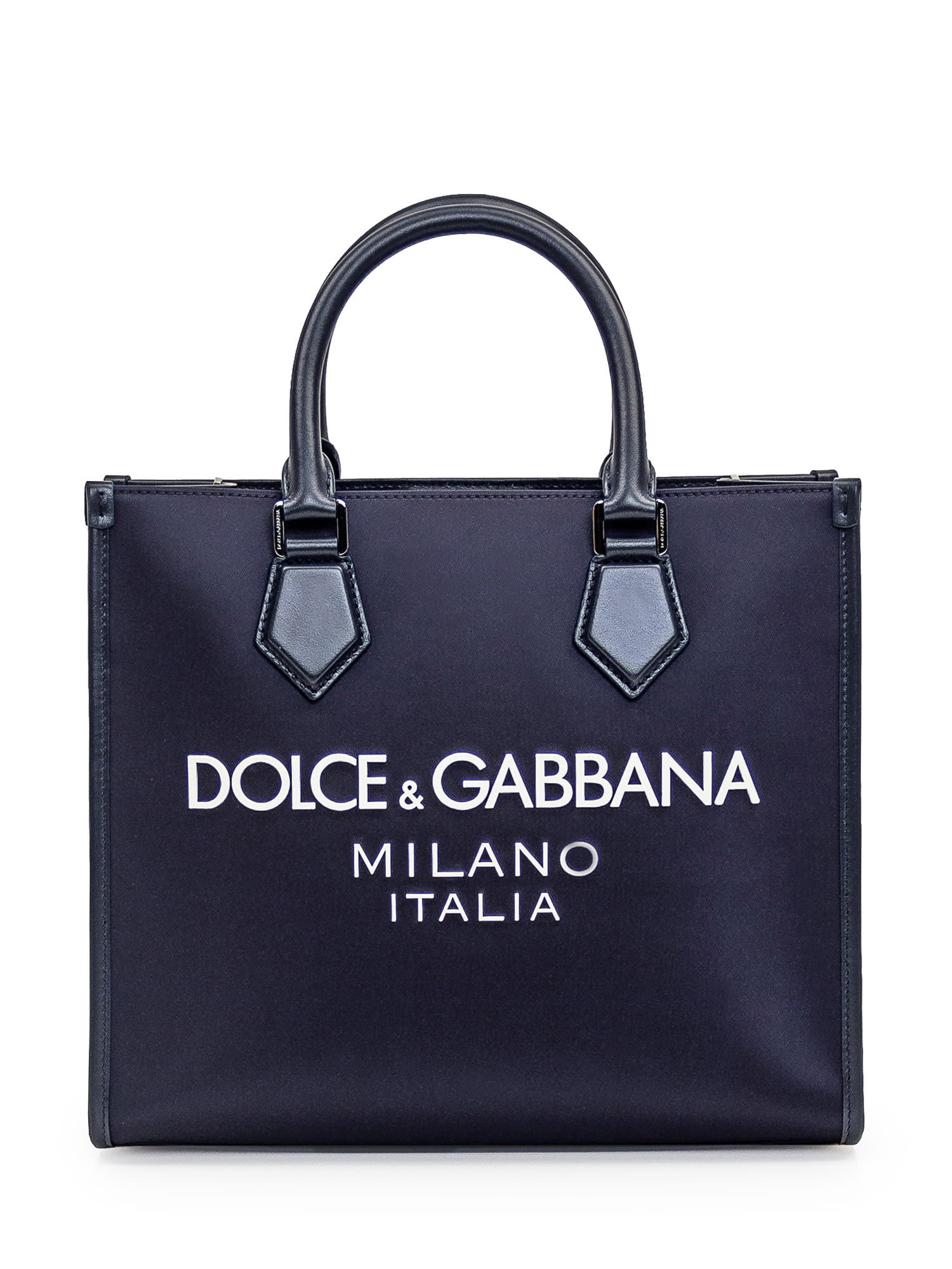 Dolce & Gabbana Shopping Bag Dg In Blu/blu Navy