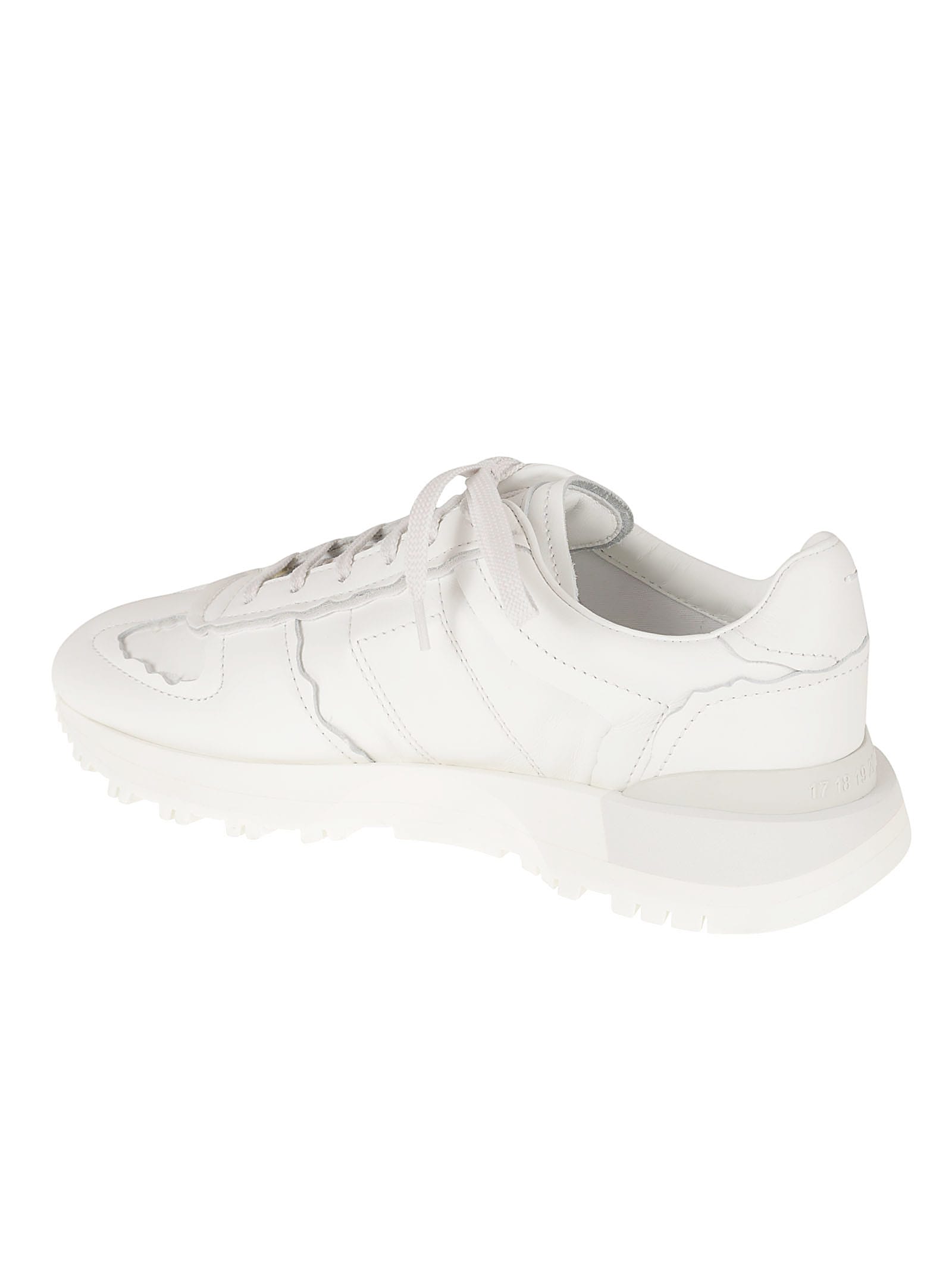 Maison Margiela Mm22 Solid Color Leather Low Top Sneakers In Transparent